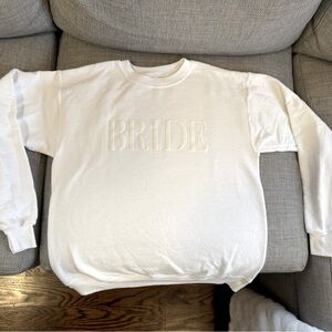 Bride White Crewneck Sweatshirt Size Small